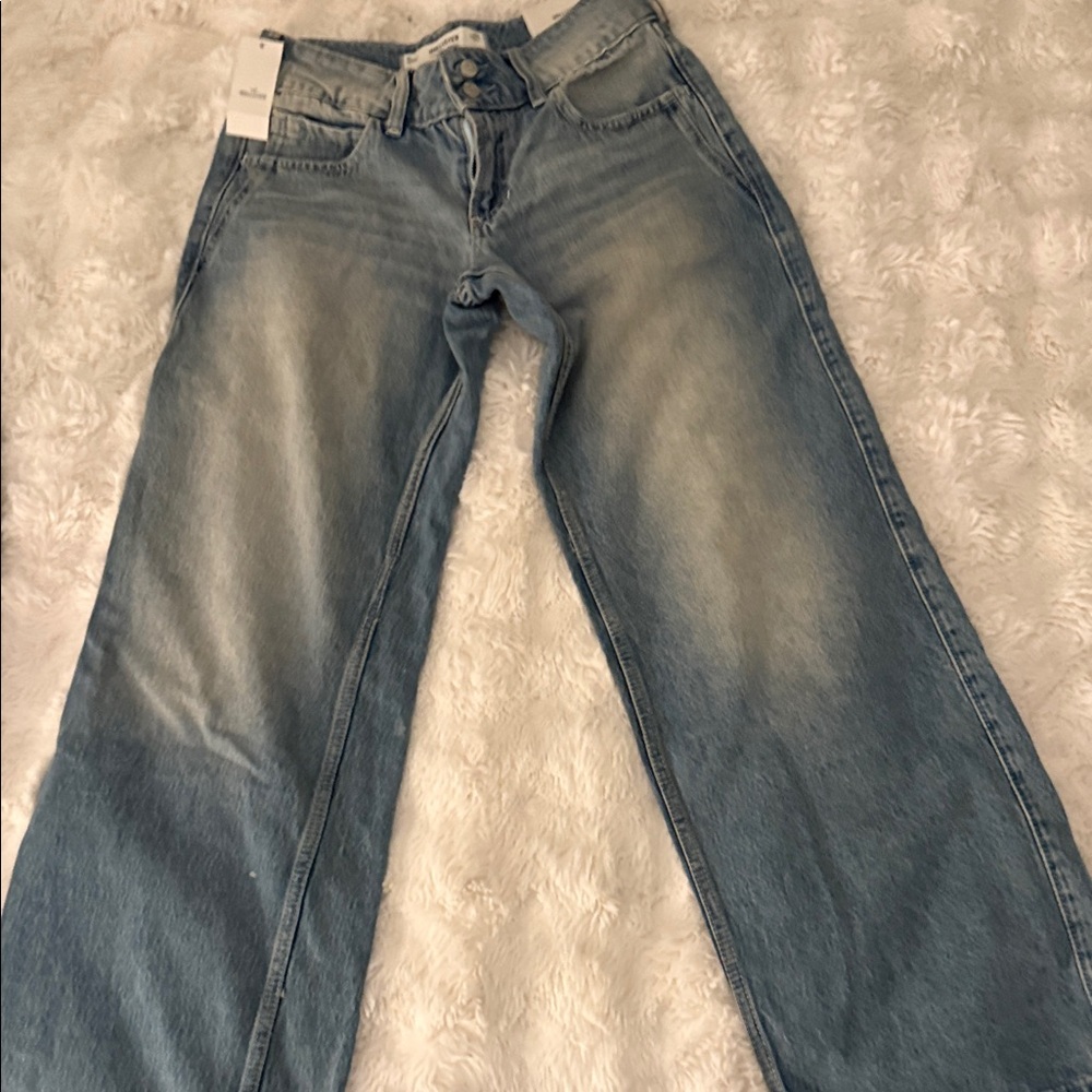 Hollister low rise baggy Brand new  Light Blue Jeans